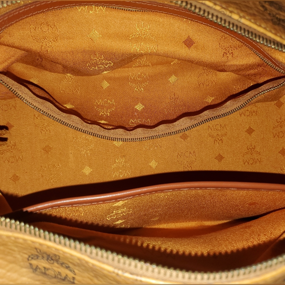 MCM Visetos Brown Monogram Handbag - Picture 11 of 16